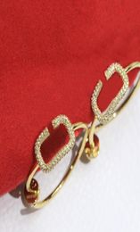 Womens Earring Luxury Designer Jewellery Ear Studs Diamonds Earrings For Women Delicate Letter Earrings High Quality Gold Ladies Jew3773265