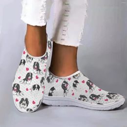 Casual Shoes INSTANTARTS Border Collie Design Love Printed Women's Slip On Summer Comfortable And Breathable Leisure