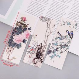 30pcs Flowers Birds Bookmarks Paper Page Notes Label Message Card Book Marker Dropship