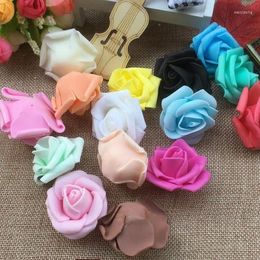 Decorative Flowers 50/100/200pcs PE Artificial Rose Mini Foam Flower Head 3.5cm Roses Valentines Birthday Party