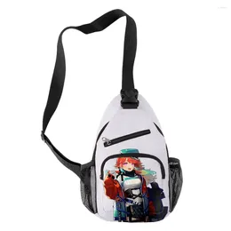 Waist Bags Cartoon Hololive Takanashi Kiara Crossbody Chest Oxford Waterproof Boys/Girls Sports Travel 3D Print Shoulder