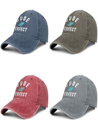 Unisex Dude Perfect Logo Fashion Denim Baseball Cap Cool Washed Dad Hat Adjustable Vintage Ball Pound It Noggin6813502