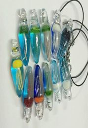 current 11 pcs mixed Colourful jellyfish glass blue back pendant6082883