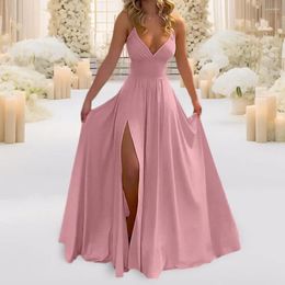 Casual Dresses Women Summer Beach Dress Elegant Off Shoulder Ball Gown Evening With V Neck Backless Design Women's Formal Prom Party Maxi