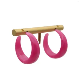 Hoop Earrings Selling Unisex 29mm Acrylic Retro Simple C Shape Candy Colour For Weddings Gifts Parties Engagements