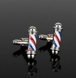 Dongsheng Tie Clips Cufflink Series Barber Shop Barber Pole Cufflinks Men Shirt Cuff Buttons Jewellery Cufflinks New Accessories2191424