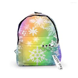 Backpack Hip Hop Christmas Backpacks Boys/Girls Pupil School Bags 3D Printed Keychains Oxford Waterproof Cute Small