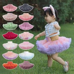 1-8 Years Lush Small Baby Girls Tutu Skirt for Kids Children Puffy Tulle Skirts for Girl born Party Princess Girl Clothes 240516