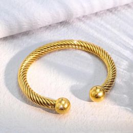 Bangle ESALE Fashion Classic Goldplated Bracelet Trendy Gold Color Open Cuff Pulseras Women Bijoux Gift ZB007