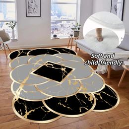 Special-shaped Luxury Gold Carpet Living Room Decoration Home Kids Bedroom Carpets Non-slip Washable Floor Mats Large Area Rug 240423