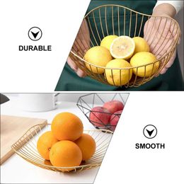 Dinnerware Sets 2 Pcs Iron Fruit Basket Desktop Kitchen Household Snack Container Wrought Vegetable Egg
