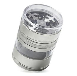 63mm Grinder 304 Stainless Steel Grinder 4 Parts Smoke Accessories Cigarette Spice Crusher Dry Herb Grinder1160653