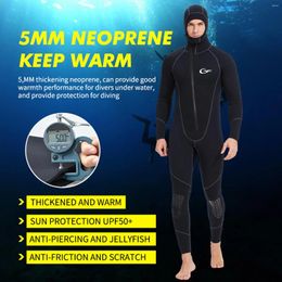 Women's Swimwear Mens Wetsuits Jumpsuit Full Body Neoprene 5mm Hooded Wet Suit For Water Sports Kayaking