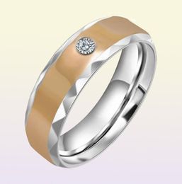 Romantic Stainless Steel Couple Ring for Wedding His and Her Promise Rings Cubic Zirconia Valentine039s Day Gift 5338641552