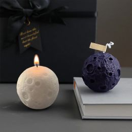 Candles 3D Earth Design Light Silicone Mold Round Irregular Desktop Planet Night Light Decor Epoxy Resin Making Mold DIY Candle Mould
