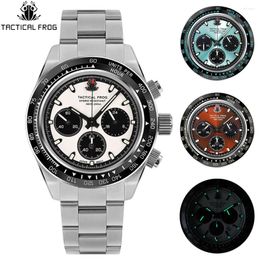 Wristwatches Tactical Frog V2 Solar Chronograph Watch 41mm Dial VS75 Quartz Movement Dive Watches For Men Sapphire Luminous Waterproof 200M