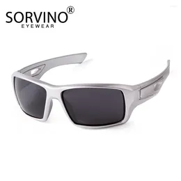 Sunglasses SORVINO Rectangular Frame TR 90 Polarized Gafas Sport Mountain Bike Cycling Mens Outdoor Driving