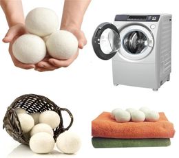 5cm Reusable Wool Dryer Balls Natural Fabric Softener Drying Ball Washing Machine White Dry Kit Ball Home Washing Balls8037012