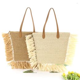 Duffel Bags Bohemian Straw Bag Summer Handmade Beach Large Capacity Shoulder Vacation Travel Outdoors Seaside Handbags