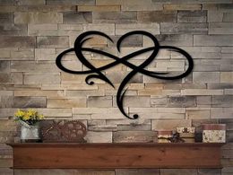 Infinity Heart Steel Wall Decoration Personalized Metal Wall Home Bedroom Art Ornaments Anniversary Gifts MUMR999 2106152636487