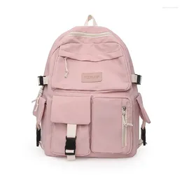 Borse per la scuola Weys for Fashion Multifunction Zipper Women Backpack Teenager Girls Laptop Student Student Borse Stuck School Bag Korean