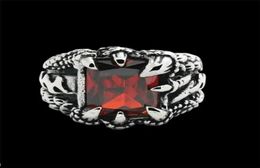 1pc Worldwide Claw Of Drago Ring 316L Stainless Steel Band Party Fashion Jewelry Ruby Ring95795567009477