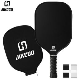 JIKEGO Racquet Carbon Fibre Pickleball Paddle Professional Pickle Ball Paddles Men Women Overgrip Racket Cover 16MM 240425