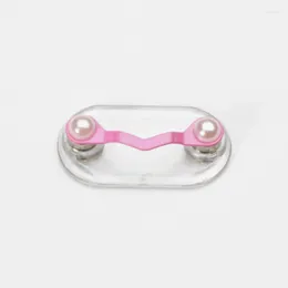 Brooches Magnetic Cute Pink Eyeglass Holder Hang Pins Bat Shape Crystal Pearl Headset Line Clips Multi-function Portable Buckle