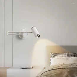 Wall Lamp Minimalist Led Bedside Reading Lighting For Bedroom Living Room Sconce Light Home Decor Fixtures