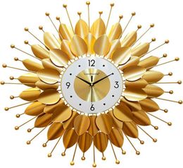 Nordic Luxury Wall Clocks Metal Modern Large Gold Wall Clock 3d Simple Art Watches Horloge Murale Home Decoration FZ2958701618