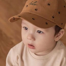 Caps Hats Letter Print Baby Hat Embroidery Cotton Summer Newborn Boy Girl Baseball Caps Adjustable Outdoor Infant Hip-Hop Sun Hat