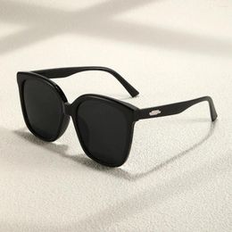 Sunglasses Large Frame Black Face Trimming Women Outdoor UV-proof