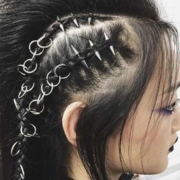 Hair Clips X7YA 10 Pcs Punk Cone Earrings Stainless Steel Ear Body Jewelry For Women Men