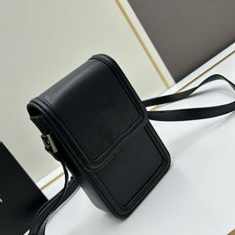 Black mini shoulder bag designer for women phone holder purse designer mobile phone Bag vintage real leather high quality luxury Crossbody fashion small square bag