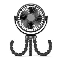 Baby Stroller Fan Portable Clip On USB Mini Fan for Pushchair 360° Rotatable Air Cooling Fan for Bicycles Office Laptop 240423