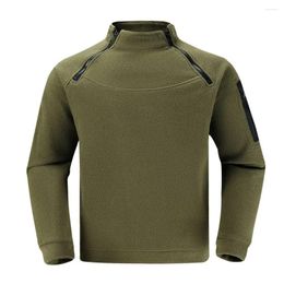 Men's Hoodies Mens Military Fleece Sweatshirt Warm Winter Pullover Jacket Thick Sweatshirts