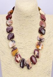 GuaiGuai Jewellery Natural Mookaite Jasper Stone Rec Necklace Handmade For Women Real Jewlery Lady Fashion Jewellery38915031467987