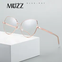 Sunglasses Frames Cat Eye Alloy Optical Glasses Frame Women Anti Blue Myopia Prescription Eyeglasses Metal Fashion Oversize ULTEM Eyewear