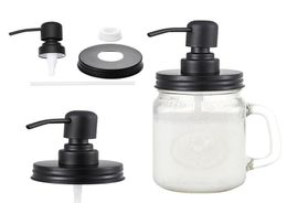 1 pcs Black Mason Jar Soap Dispenser Lids Rust Proof 304 Stainless Steel Liquid Small Head Lotion Pump For Kitchen And Bathroom Ja3468277