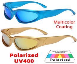 Sunglasses Polarized Aesthetic Men Design Sports Vintage Mirror Sun Glasses Women Shades Punk Goggles Gold BlueSunglassesSunglasse1041814