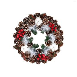 Decorative Figurines Pinecone Cotton Garland Shopping Mall Decorations Party Holiday Props Decoration Wreath Window Suction Cups