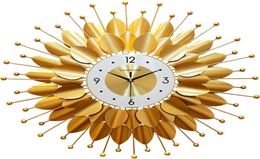 Nordic Luxury Wall Clocks Metal Modern Large Gold Wall Clock 3d Simple Art Watches Horloge Murale Home Decoration FZ2952500527