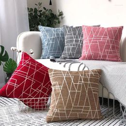 Pillow GY0063 Line Geometric Chenille Case (No Filling) 1PC Polyester Home Decor Bedroom Decorative Sofa Car Throw Pillows