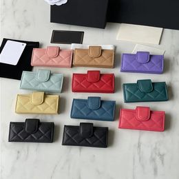 LOULS VUTT Luxury Wallet Super Original Quality Women Purse Card Holder Real Leather Caviar Fashion Wallet Black Quilted Coin Purse Lad Wfis