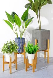 Potted Plant Stand Mid Century Modern Adjustable Plant Holder for Flower Pot Succulents Flowers or Candles 2494918