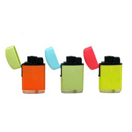 Custom Lighters Cartoon Pattern Candy Coloured Mini Metal Shell Without Gas Refill Cigarette Lighter