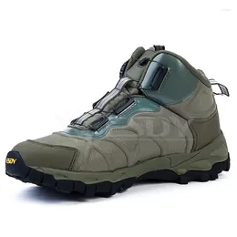 Fitness Shoes Men's Tactical Military Leather Boots Lace Up Combat Army Flat Work Outdoor Camp Hiking Trekking Sport Winter Ski Sneakers