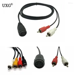 Computer Cables Est 5 Pins DIN Female To 2 RCA Male Plug AMP Audio Adapter Cable 0.3M 1.5m Converter High Quality