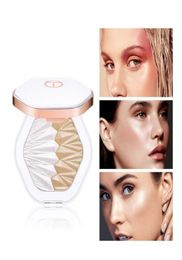 5 Colours OTWOO Shell Highlighter Powder Palette Pearl White Pink Purple Shimmer Face Illuminator Contouring Glowing Makeup 50pcs3135298