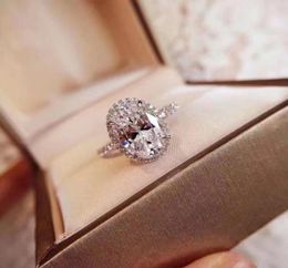 Real 925 Sterling Silver Tear drop Diamond RING and Original box Fit Wedding Rings Engagement Jewelry for Women8377729